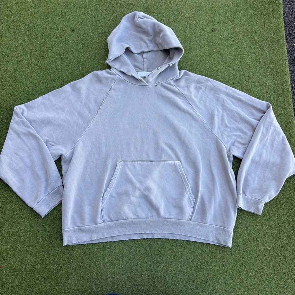 John Elliott Folsom Distressed Hoodie - Size 5 XXL 2XL